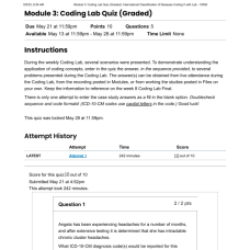 HIT 205 Module 3 Coding Lab Quiz
